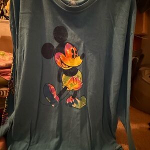 Disney Blue Cotton Shirt Mickey Shirt